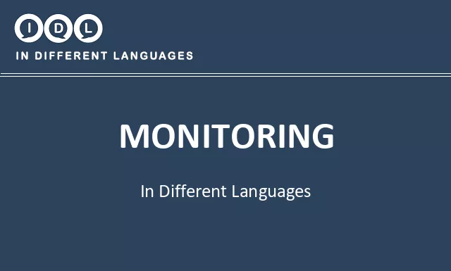Monitoring in Different Languages - Image