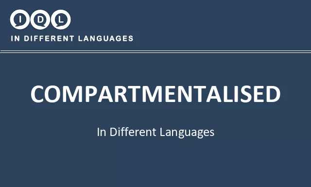 Compartmentalised in Different Languages - Image