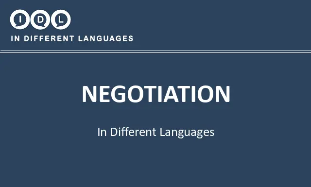 Negotiation in Different Languages - Image