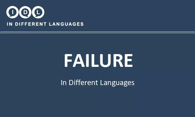 Failure in Different Languages - Image