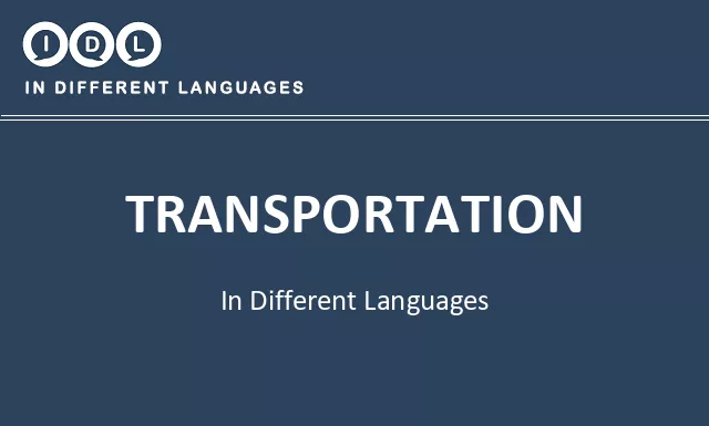 Transportation in Different Languages - Image