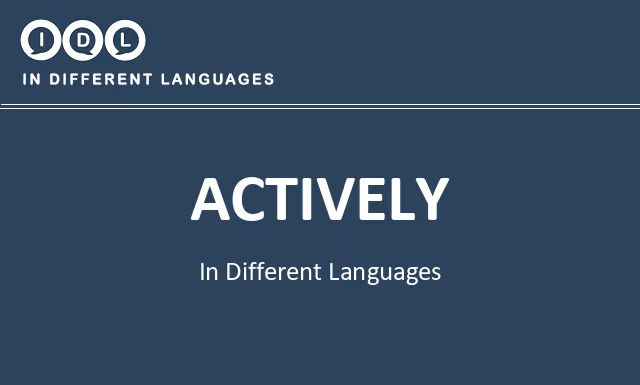 Actively in Different Languages - Image