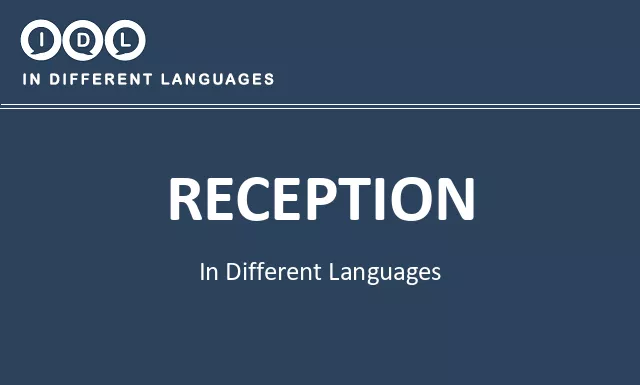 Reception in Different Languages - Image