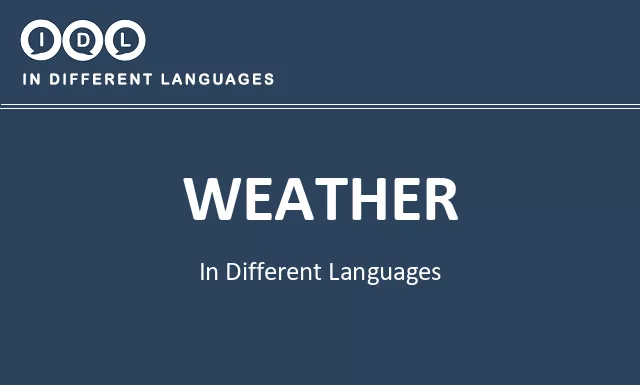 Weather in Different Languages - Image