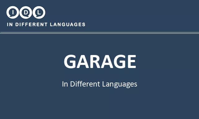 Garage in Different Languages - Image