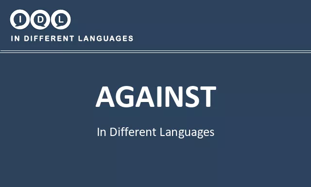 Against in Different Languages - Image
