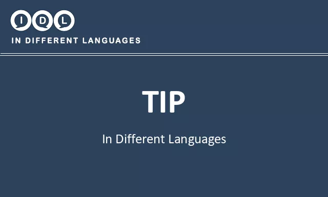 Tip in Different Languages - Image