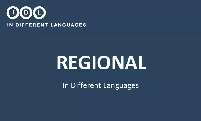 Regional in Different Languages - Image