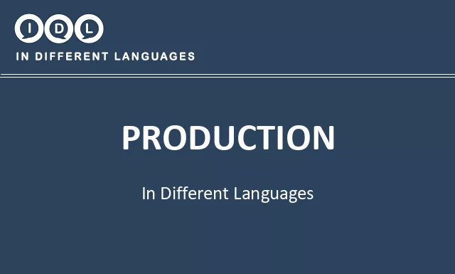 Production in Different Languages - Image