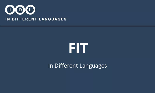 Fit in Different Languages - Image