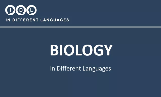 Biology in Different Languages - Image