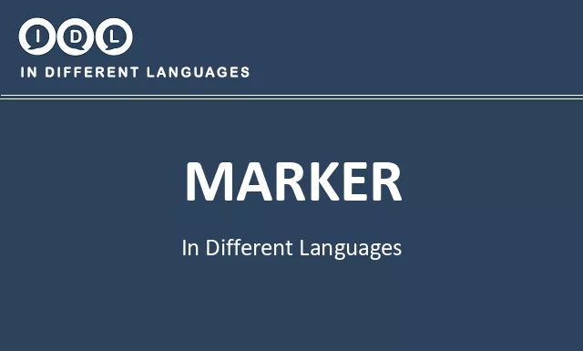 Marker in Different Languages - Image