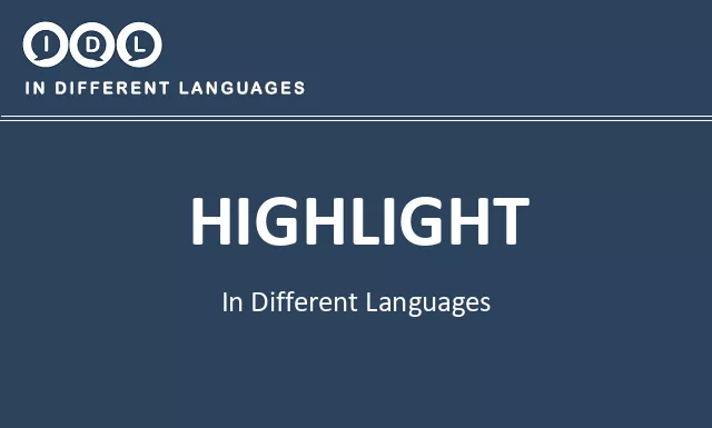 Highlight in Different Languages - Image
