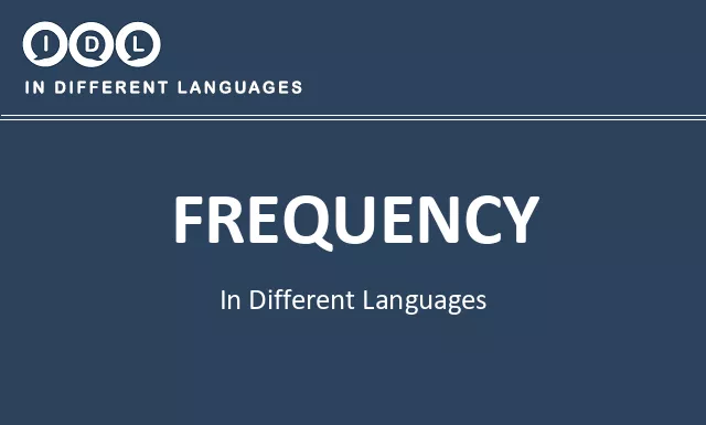 Frequency in Different Languages - Image