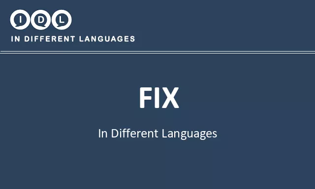 Fix in Different Languages - Image