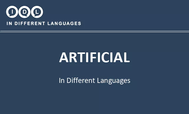Artificial in Different Languages - Image