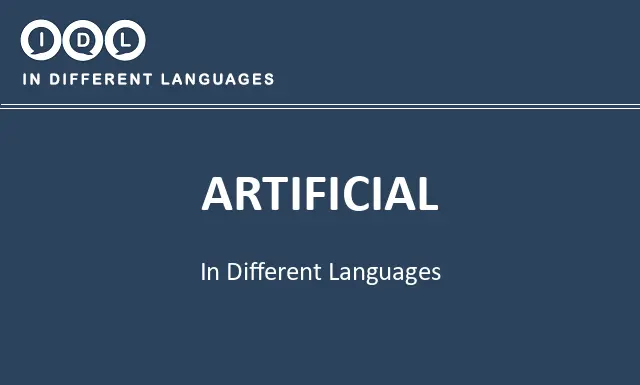 Artificial in Different Languages - Image