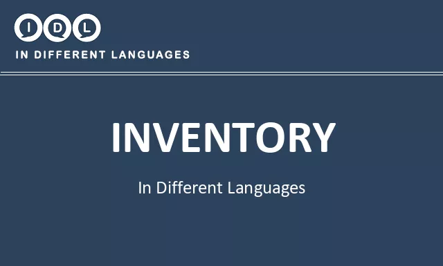 Inventory in Different Languages - Image