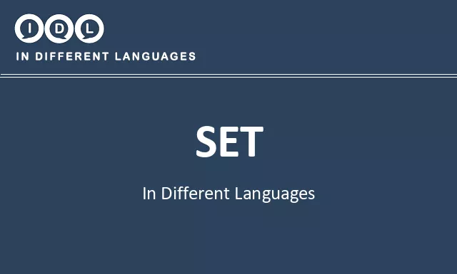 Set in Different Languages - Image