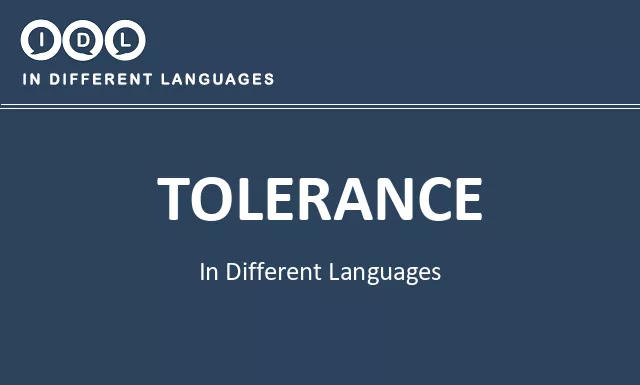 Tolerance in Different Languages - Image
