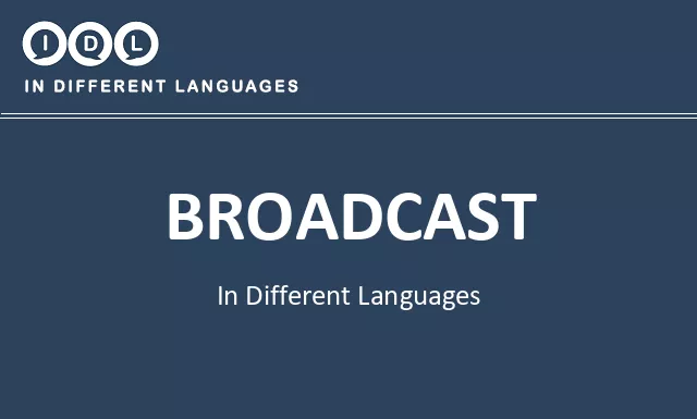 Broadcast in Different Languages - Image