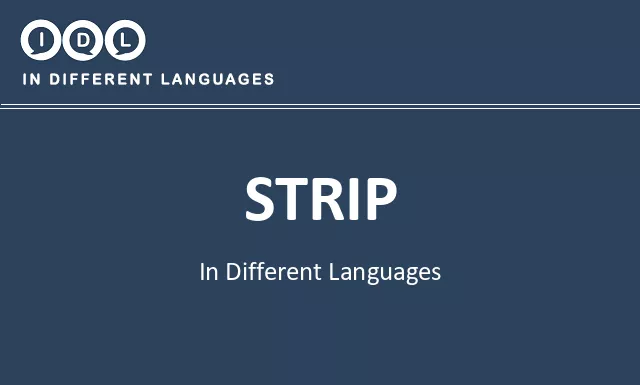 Strip in Different Languages - Image