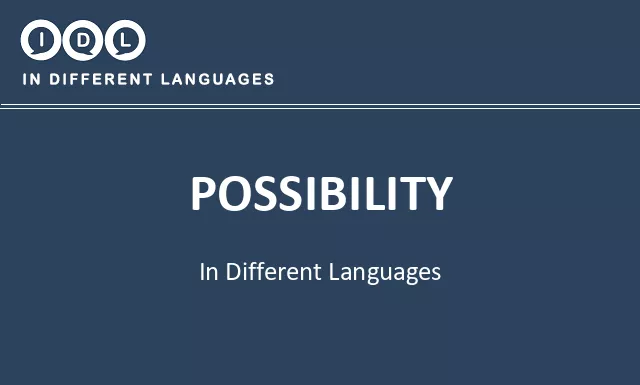 Possibility in Different Languages - Image
