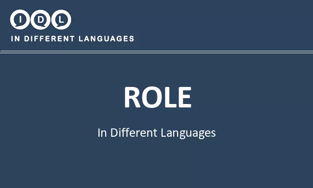 Role in Different Languages - Image