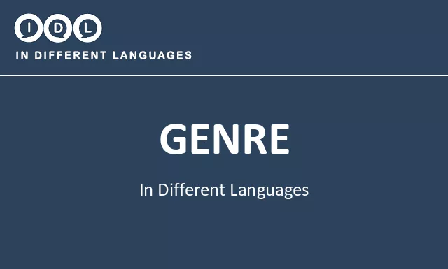 Genre in Different Languages - Image