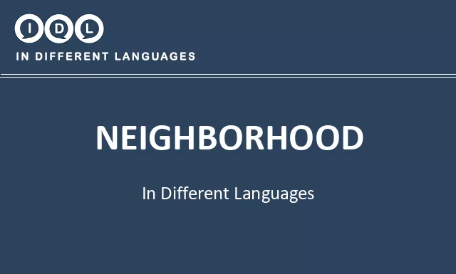 Neighborhood in Different Languages - Image