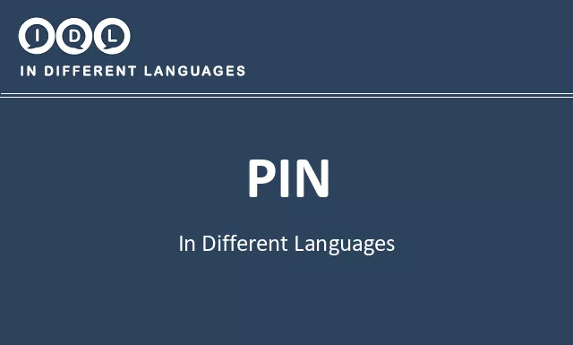 Pin in Different Languages - Image