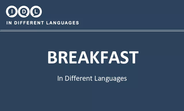 Breakfast in Different Languages - Image