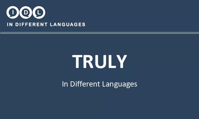 Truly in Different Languages - Image