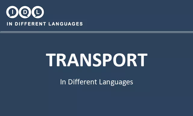 Transport in Different Languages - Image