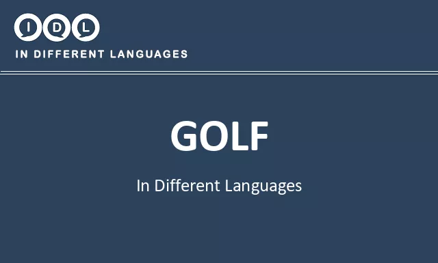 Golf in Different Languages - Image