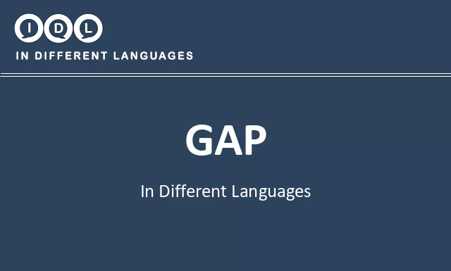 Gap in Different Languages - Image