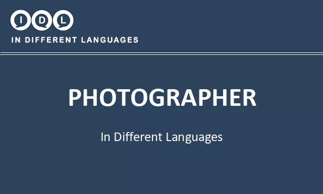 Photographer in Different Languages - Image