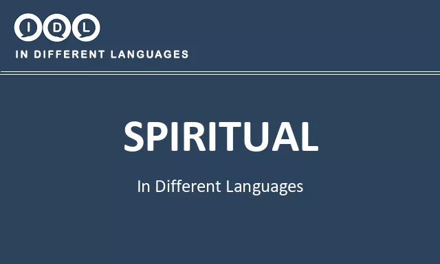 Spiritual in Different Languages - Image