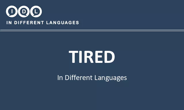 Tired in Different Languages - Image