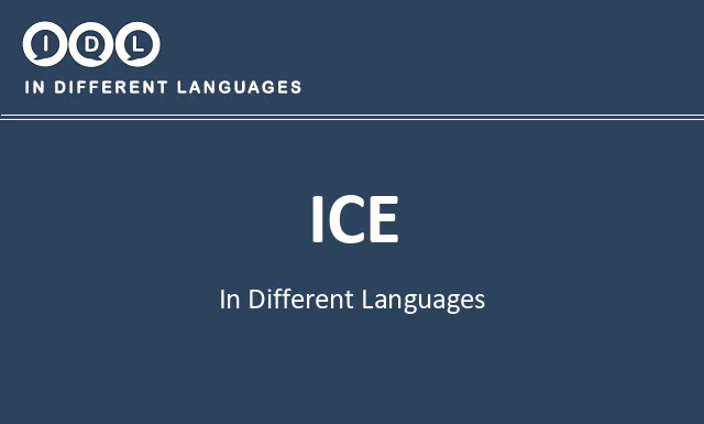 Ice in Different Languages - Image