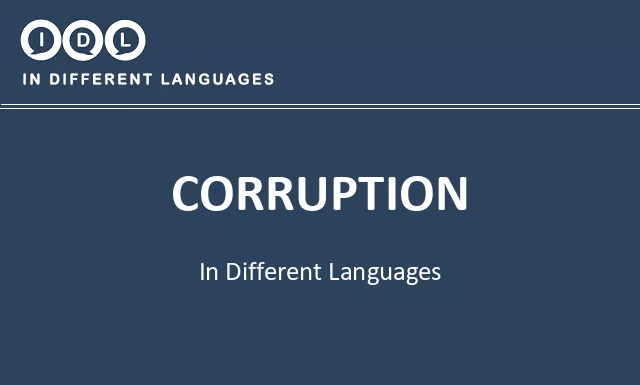 Corruption in Different Languages - Image