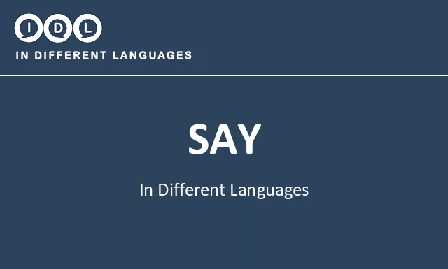 Say in Different Languages - Image