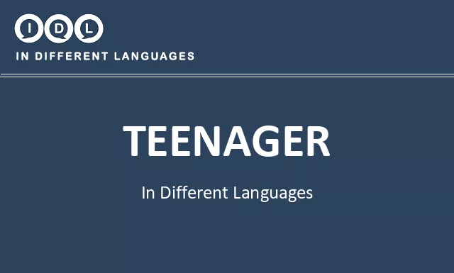 Teenager in Different Languages - Image