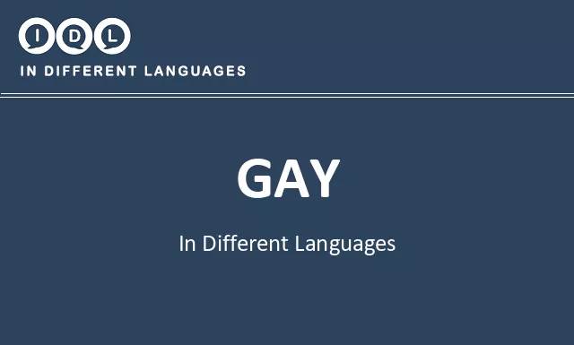 Gay in Different Languages - Image