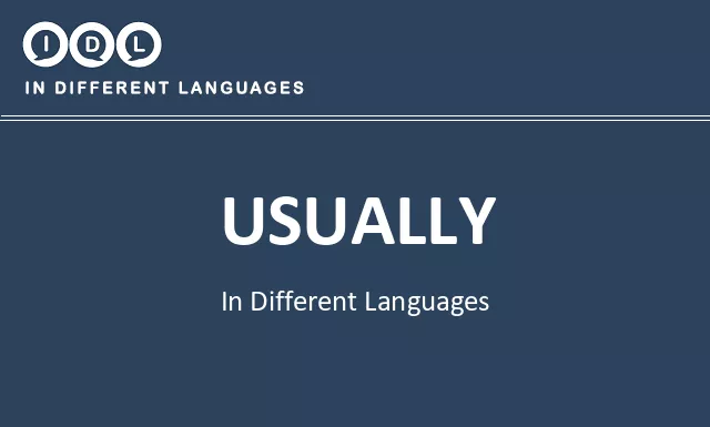 Usually in Different Languages - Image