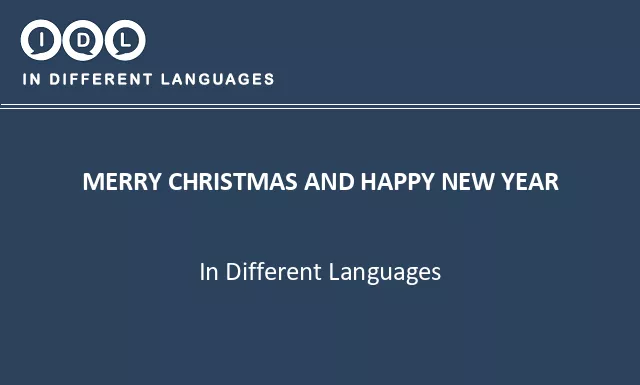 Merry christmas and happy new year in Different Languages - Image