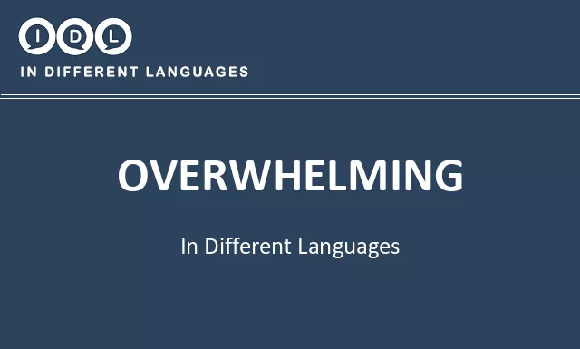 Overwhelming in Different Languages - Image