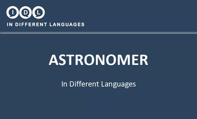 Astronomer in Different Languages - Image