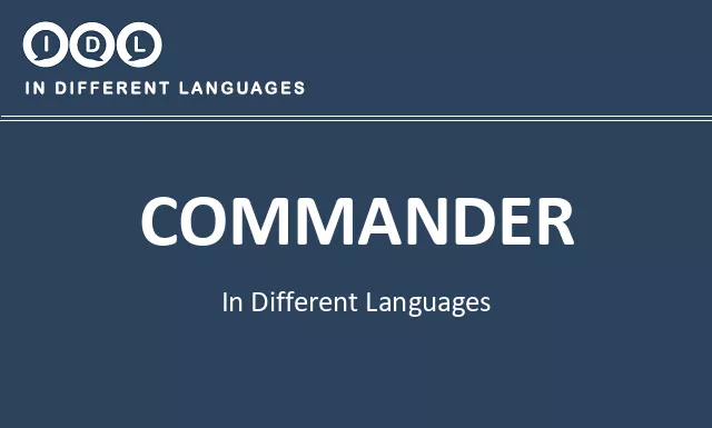 Commander in Different Languages - Image