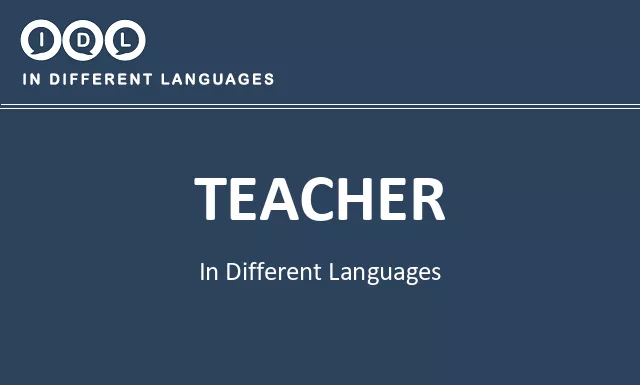 Teacher in Different Languages - Image